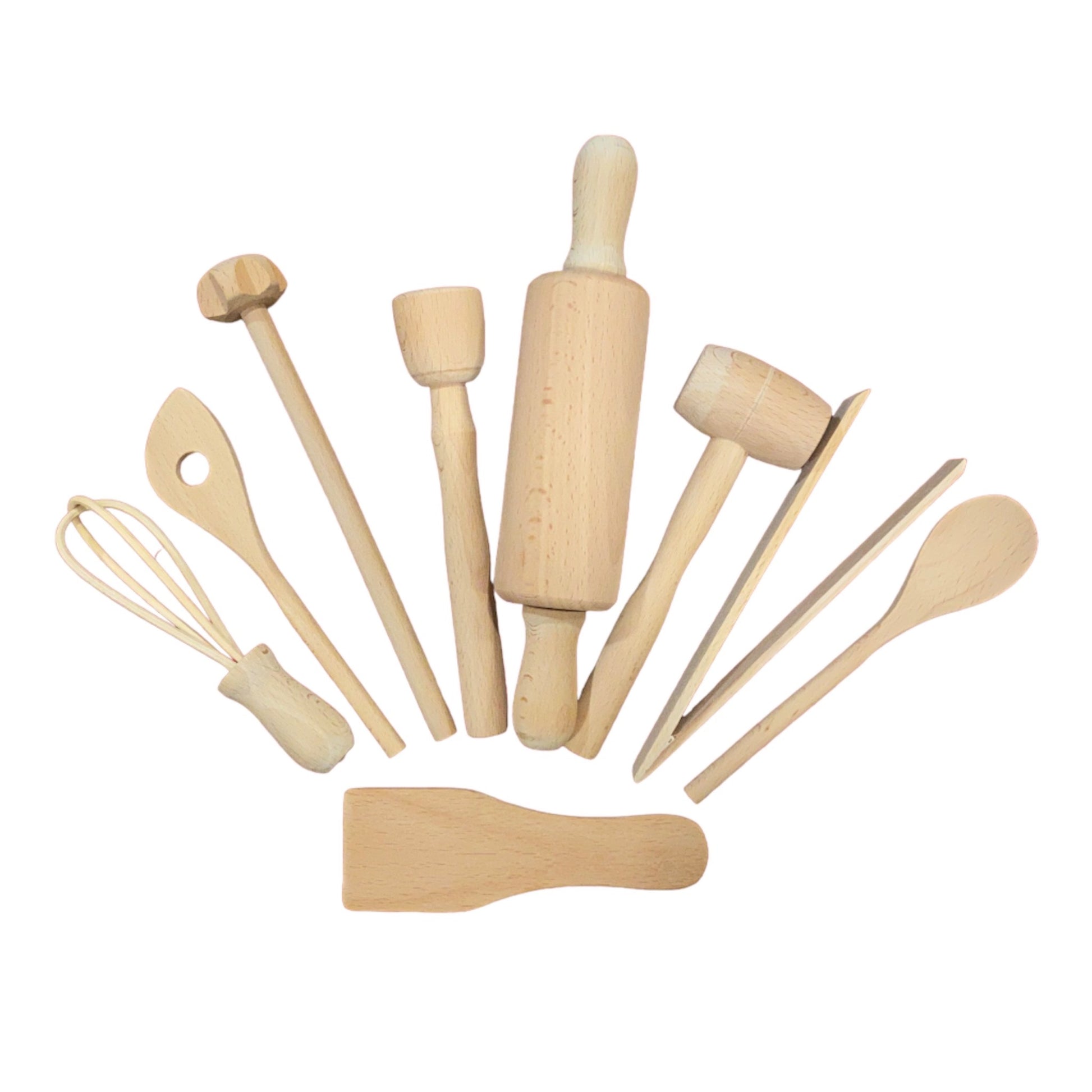 Beechwood Kids Cooking/Baking Tools Set - 9 Pieces, Eco-Friendly