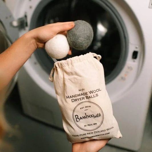Organic Wool Dryer Balls - Set of 6, Eco-Friendly Product, Plastic-Free