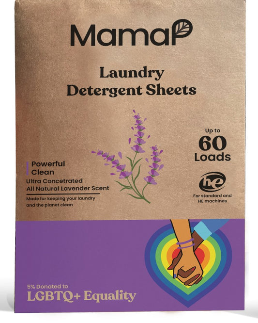 Lavender Laundry Detergent Sheets, Plastic-Free - Pack of 60, Plant-Based, Eco-Friendly Product