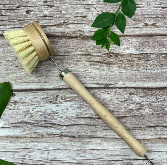 Wooden Dish Brush with Removable Head, Eco-Friendly Product, Plastic-Free
